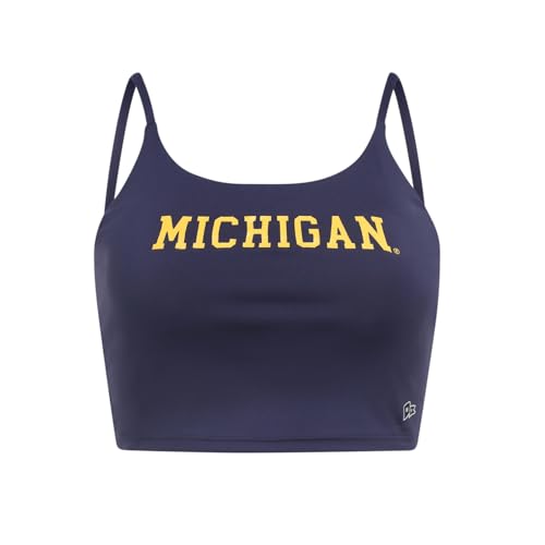 Michigan Wolverines Bra Tank Top - Navy, L4