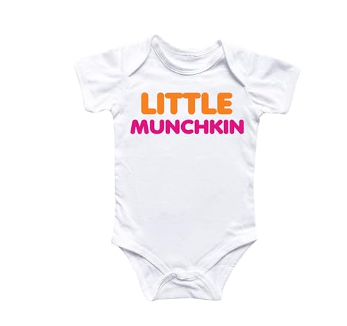 Little Munckin Donut - Baby Boy Girl Clothes Infant Bodysuit Funny Cute Newborn