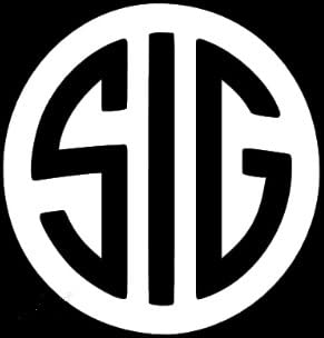 Image of SIG Decal - Multi Colors - (3 X 3 White & Clear) - Vinyl Car Bumper Sticker, Gun, Truck, Window, Motorcycle, Helmet, Bumper, Laptop