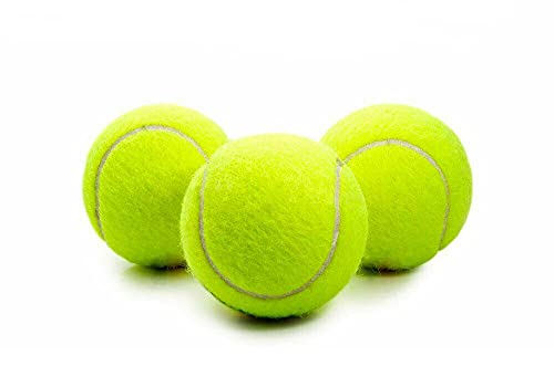 Vetrineinrete® Set 3 Palline da Tennis Gialle Elastiche per Allenamento Sport Giochi Racchetta Gioco per Cane Gatto 06490