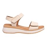 Adriann Lasconi - Sandalias de Piel para Mujer Oh! My Sandals Selene - Color Hielo, Planta Acolchada y Doble Cierre de Tira Adherente - Hecho en España - Cuero para: Mujer Color: DOYA Hielo Talla: 40