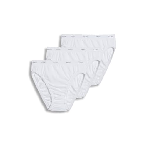 Jockey Women's Underwear Plus Size Classic French Cut - 3 Pack, White, 10