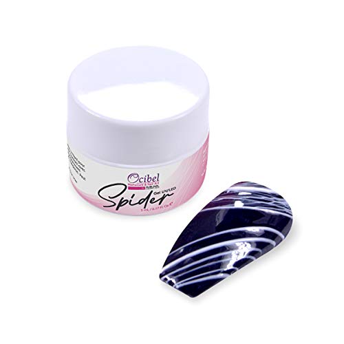 Ocibel France - Gel UV/LED Spider Blanc - 5 ml - pour Manucure, Faux Ongles et Nail Art