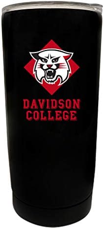Davidson College Black Insulated Stainless Steel Tumbler Glossy brushed finish Officially Licensed Collegiate Product