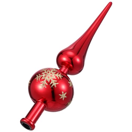 Toyvian Tapa del Árbol De Navidad Tapa del Árbol Pintada De Navidad Adorno De Estrella De Navidad para Decoración del Árbol De Navidad Adorno De Árbol De Plástico De Calabaza 3D 23 Cm