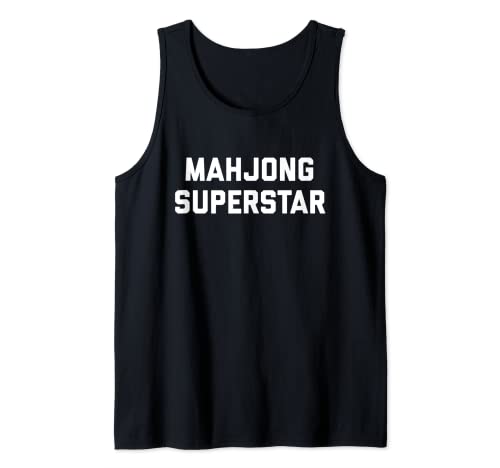 Mahjong Superstar Mahjong Jugadores Regalo Mahjongg Juegos Camiseta sin Mangas