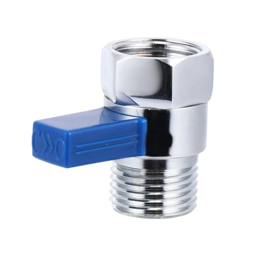 DOITOOL Válvula De Cierre De Agua Válvula De Agua Ducha De Mano Válvula De Control De Agua Ahorrador De Agua Válvula De Cierre Del Cabezal De La Ducha La Válvula De Cierre Silver Cobre