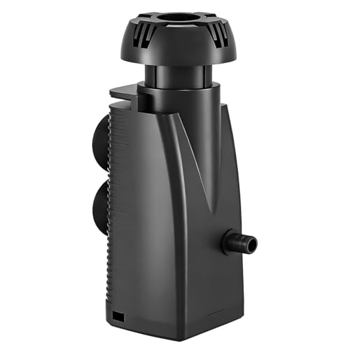 GAOUTO 160 L/H 3W Aquarium Filter für Aquarien Fischbecken Oberflächenabsauger Aquarien Oberflächenskimmer Aquariumfilter mit Bio-Schwamm und Saugnäpfen Aquarium Zubehör Innenfilter Filter