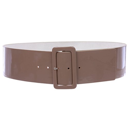beltiscool Women's High Waist Wide Patent fashion Square Belt
