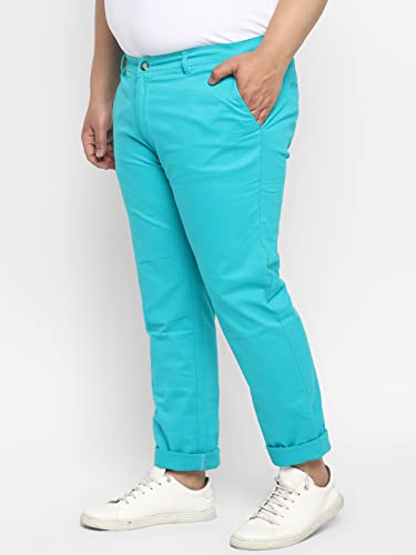Image of Urbano Plus Men Mid Rise Cotton Regular Fit Casual Chino Pants Stretch