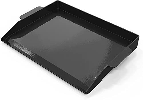 Onlyfire Plaque de Barbecue BBQ Plancha en Fonte Emaillée, Universelle Plaque de Grill pour Gril à Gaz et Cuisinière 52 x 40 cm