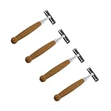 HAMPPLIES 4 piezas Afeitadoras Clásicas de Seguridad con Mango de Bambú Diseño Ligero y Portátil para Afeitado Profesional Masculino para Viajes y Uso Barberías