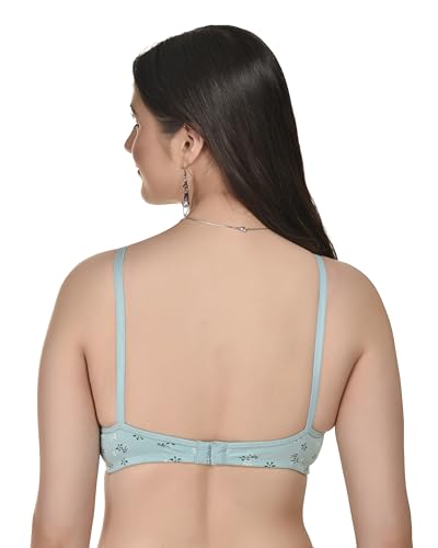 Image of Full Coverage Non Padded Wire Free Daily Use Regular Printed Bra for Women and Girls in Multicolor