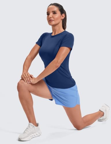 Image of MathCat Seamless Short Sleeve Workout Tops for Women