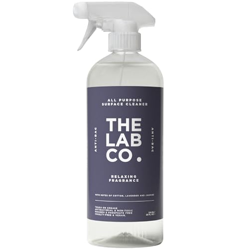 The Lab Co. Antibacterial All Purpose Cleaner 750ml Multi Surface Cleaning Spray Relaxing Fragrance Cotton Lavender and Jasmine