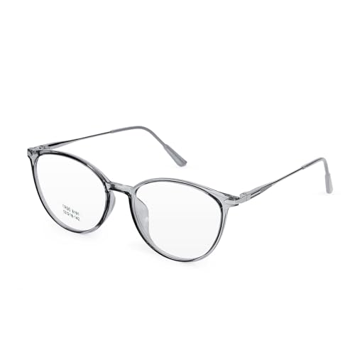 Sumato Round Frame with Non-prescription Clear Lenses Eyewear for Women Men?Vintage Fake Eyeglasses Gray