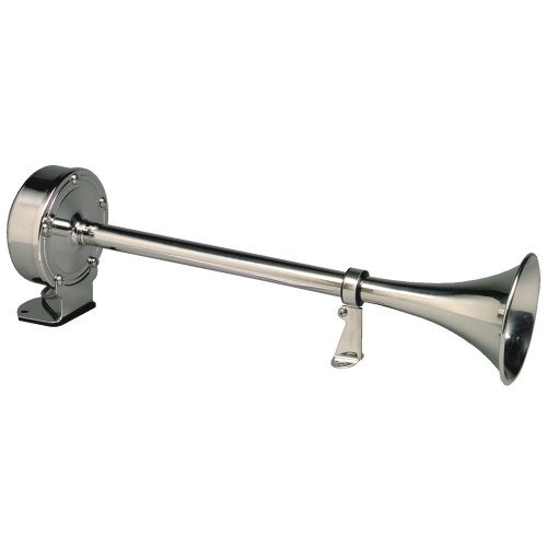 Ongaro Deluxe SS Single Trumpet Horn - 12V by Schmitt & Ongaro Marine