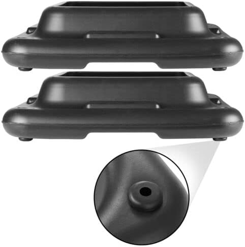 Aerobic Exercise Adjustable Step Platform Risers, 2 Pack - Black