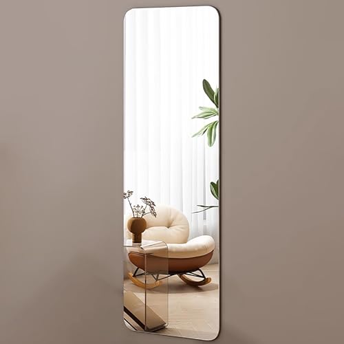 NEONMAN Acrílico Espejo Pared Cuerpo Entero Espejos Sin Marco Espejo de Pared Moderno No es Necesario Perforar Espejo de Alta Definición Irrompible Adecuado para Sala de Estar(20X60CM)