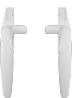 Casement Window Handle Screen Door Handle A Pair of Window Handles, Extrapolation of Door and Window Handles Window Handle Window Lock Rotate Alloy Door Handle (Color : White, Size : As Shown)