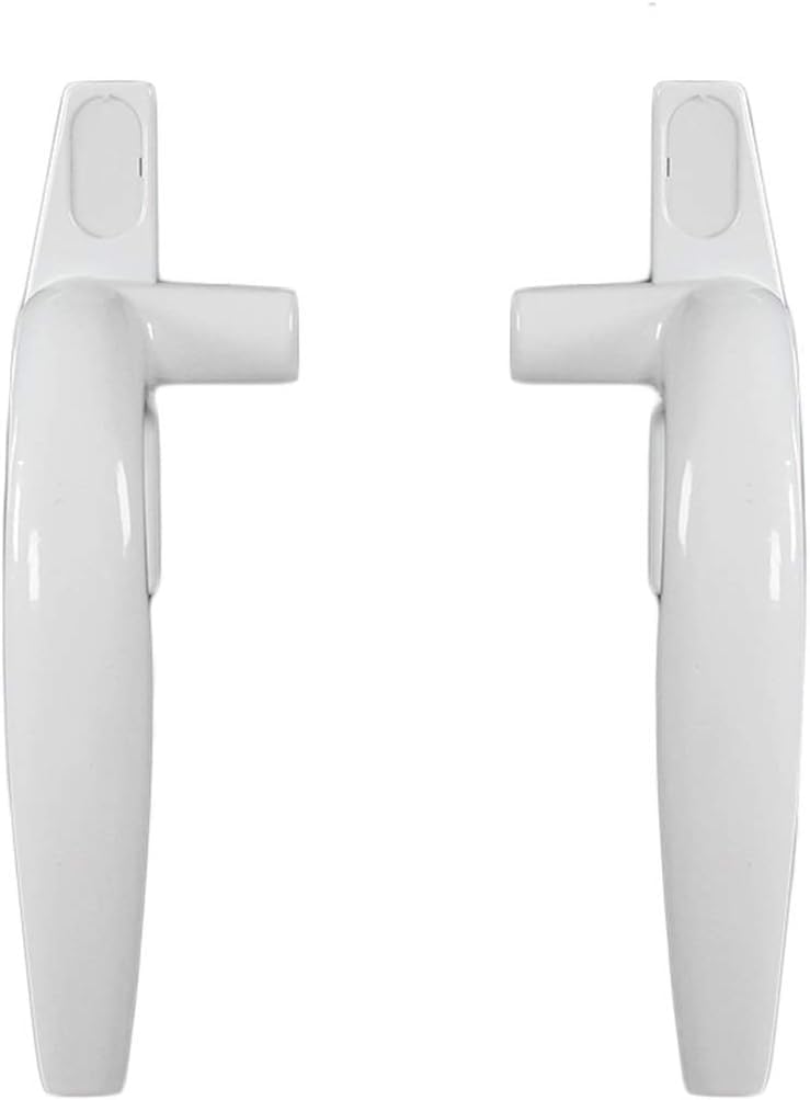 EQQHJL Window Handle Window Locks ， A Pair of Window Handles, Extrapolation of Door and Lock Rotate Alloy Handle(Bianco)