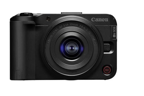 Image of Canon EOS R50 V Mirrorless Camera Kit with RF-S14-30mm F4-6.3 is STM PZ Lens - Black | 24.2 MP APS-C Sensor, 4K Video, Compact Design