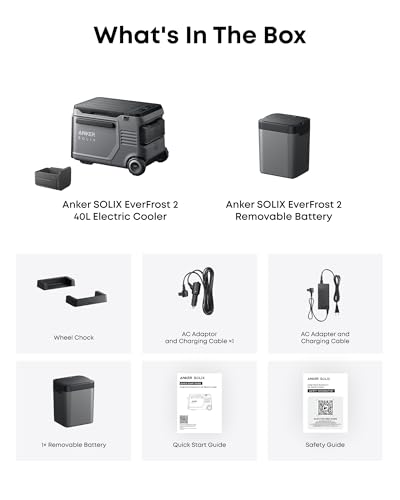 Anker SOLIX EverFrost 2 40L Car Fridge & Cooler Box, Powered Cooler with 288Wh Battery, Powered by AC/DC or Solar, For Camping, Travel, and Fishing, -20℃ to 20℃ (Only 1 Battery Included) - Image 5