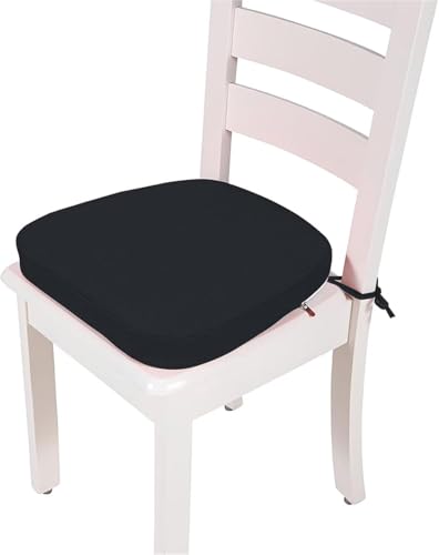 uyeoco Galette de Chaise de Salle à Manger avec Attaches - Épaisseur 8/5/3cm Coussin de Chaise de Cuisine Déhoussables et Lavables, Antidérapants, Coussin...