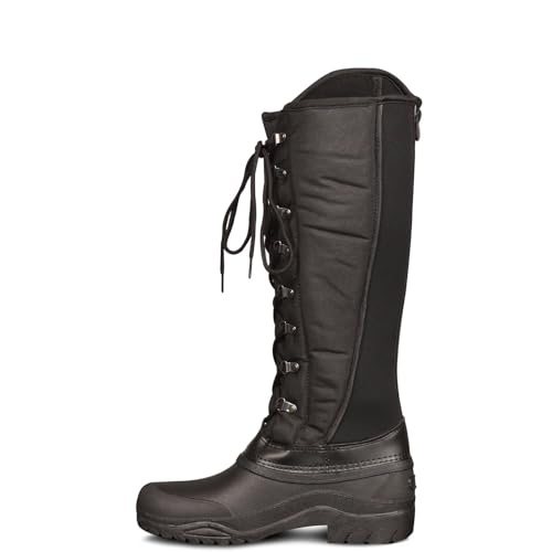 Ovation Women's Comfortable Durable Stylish Warm Water-Repellent Equestrian Horse Riding Tall Telluride Winter Riding Boot, Black, Size 5 by Ovation - Used condition - US$91.41