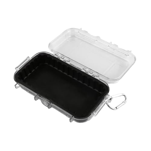 Aymzbd Sealed Waterproof Shockproof Box, Dustproof Camping Box Carry Box Storage Case for Boating Outdoor Trips Survival Backpacking, Black