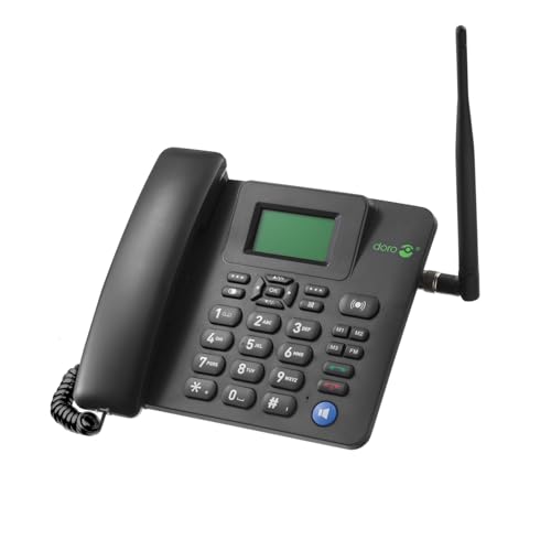 Doro 4100H téléphone Mobile 4G (Simphone LTE+3G+2G) - Mains Libres, Touche d'assistance, 3 mémoires directes, Radio FM, Carte Micro SIM - Idéal pour Maison, Bureau,...