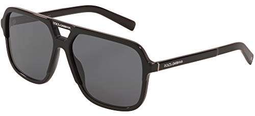 Dolce & Gabbana DG4354 Men's Sunglasses Black/Dark Grey 61