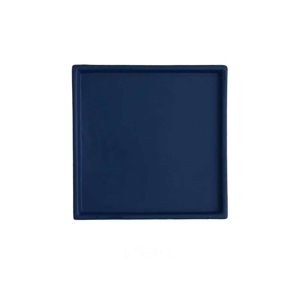 Versatile Sottovaso Quadrato in Ceramica for Fiori da 7,8 Pollici(Navy Blue)