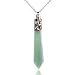 Natural Aventurine Gemstone Hexagonal Pointed Reiki Chakra Pendant Necklace 20"
