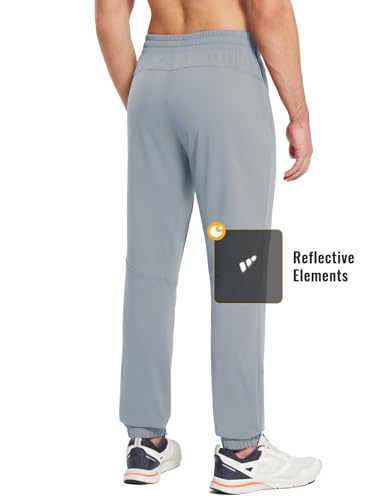 baleaf Men's Fleece Lined Joggers Winter Athletic Sweatpants Thermal Hiking Workout Running Pants with Zipper Pockets2