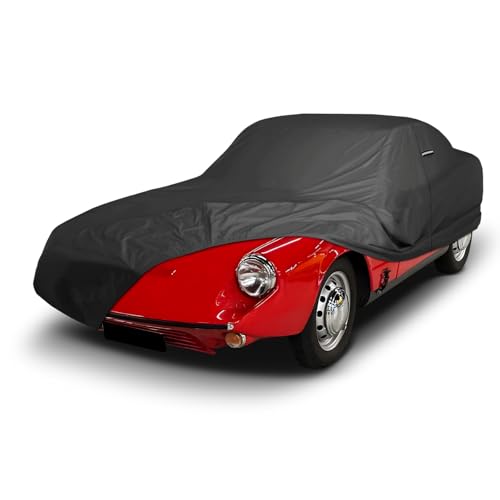 Image of iCarCover Premium Custom Car Cover for 1966-1974 Saab Sonett II Heavy Duty Waterproof All Weather Rain Snow UV Sun Protector Custom Fit Full Exterior Indoor Outdoor Protection Car Cover (Black)