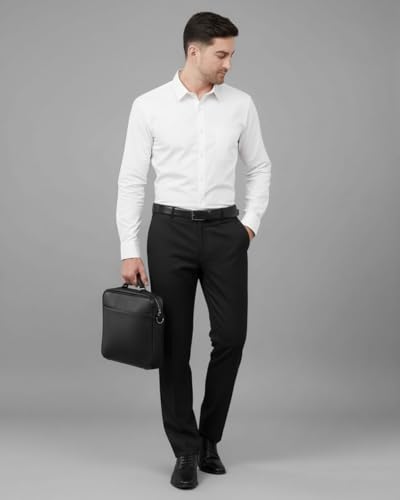 Image of SaintX Men's Formal Shirt with Pocket | Oxford Weave Cotton Rich Premium Fabric | Smart Fit | Full Sleeve | Everyday Summer Essential | Available in Plus Sizes