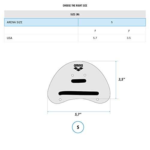 arena Elite Finger Paddle, Acid Lime/Black, Small