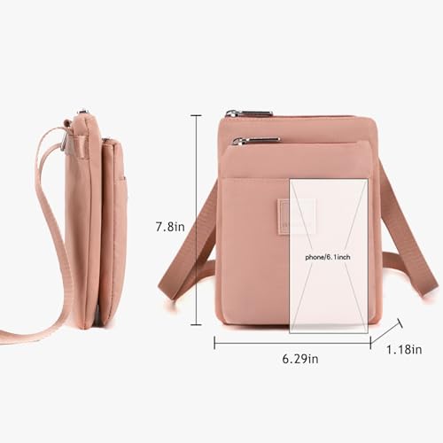 KARRESLY Small Crossbody Bags for Women Mini Waterproof Cell Phone Purse Nylon Shoulder Handbags Lightweight Casual Wallet4