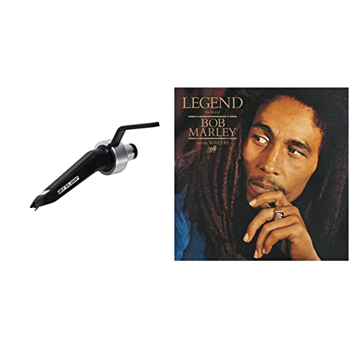 Reloop Concorde Black - Système de prise de son sphérique avec construction robuste pour platines - son professionnel, convient au scratch, (noir) & Legend Cover