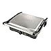 Bourgini Classic Panini Grill Plus, grill stołowy, opiekacz do kanapek, toster z powłoką zapobiegającą przywieraniu, na 2 kanapki, 29 x 23 cm, składany, 2000 W, stal nierdzewna