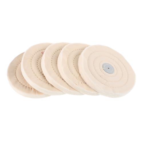 DOITOOL 5pcs Cotton Polishing Wheels Small Wheel Polishing Kit for Car Buffing for Drill Polisher