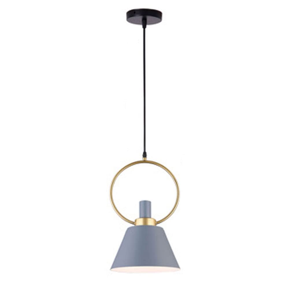 SYAXVOM Farmhouse Green Dome Chandelier Lighting Fixture for Kitchen Island - Retro Minimalist Design(Natural Gray)