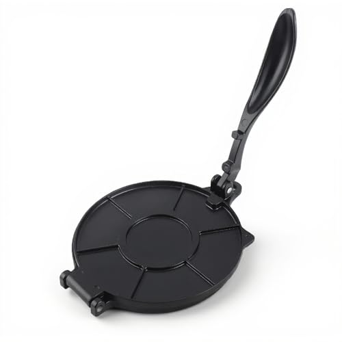 Presse à Tortillas, Machine à Tortillas et Roti de 10 Pouces, Plaques de Cuisson Antiadhésives Multifonctions pour Tortillas et Peaux de Boulettes, Alliage D'aluminium