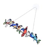 WHLTYH アクリル塗装鳥ペンダント庭の装飾窓吊り飾り壁アート装飾