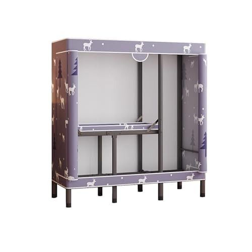 Armarios de Tela para Ropa Resistente con Cremallera Gran Capacidad Armario Portátil para Ropa Resistente para Dormitorios y Apartamentos(Burst)