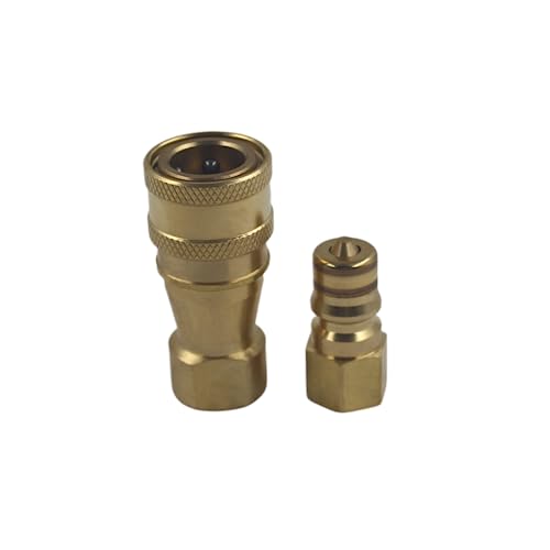 Image of LX-KZD 1 /4'' NPT ISO7241-B Brass Valve With FKM Seal Quick Disconnect Hydraulic Couples And For Carpet Cleaning Wand Truck Mount