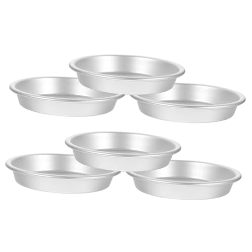 STOBAZA 6 Piezas Molde para Hornear Aluminio Pequeños Reutilizables para Tartas Muffins Postres y Bizcochos Molde Compacto y Ligero para Repostería Casera