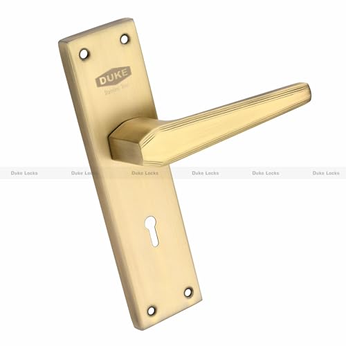 Image of DUKE Mortise Handle Set with Lock |Brass Bolt Body | Premium Handles | MH-1017 BA KY | Antique Brass |Weather-Proof |25-40mm Thickness| Easy Installation