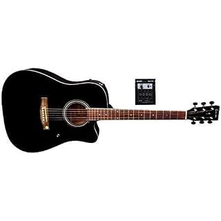 Tenson F501326 Cutaway Guitare electro-acoustique Noir - Les Beatles, Paul McCartney, John Lennon, RIngo Starr, George Harrison